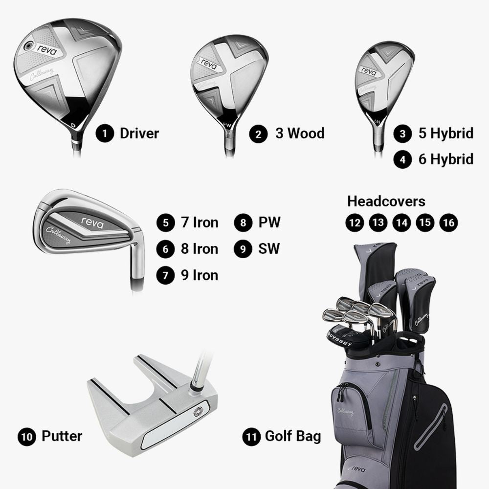 Callaway Women's Reva 2026 11-Piece Complete Golf Set w/ Cart Bag Right Hand