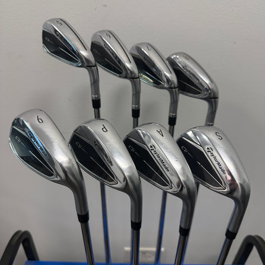 TaylorMade Qi Iron Set 5-PW,AW,AW Steel Stiff Flex Right Hand (Pre-Owned)