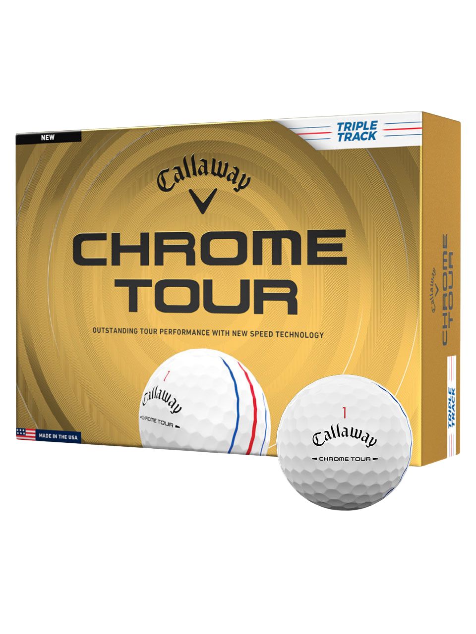 Callaway Chrome Tour Triple Track 26 White Golf Balls - 2 Dozen
