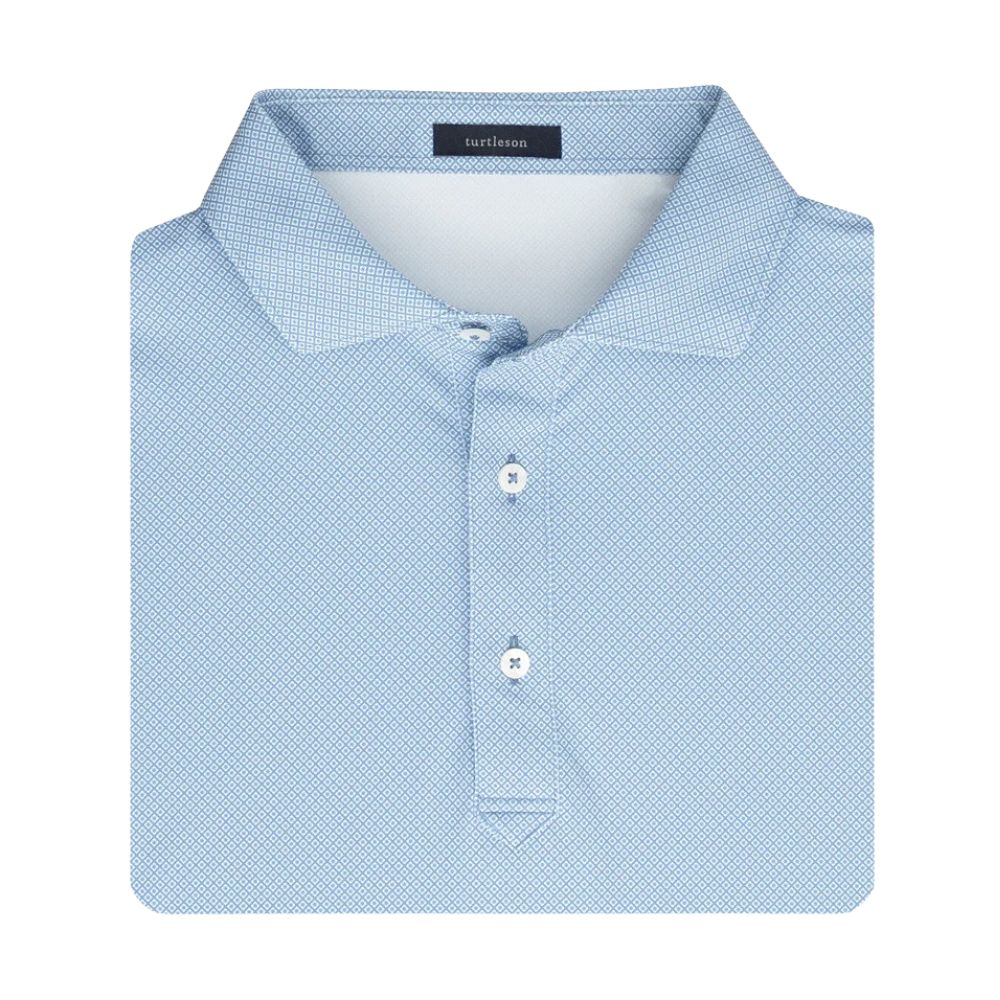 Turtleson Clarence Mini Diamond Jacquard Performance Polo