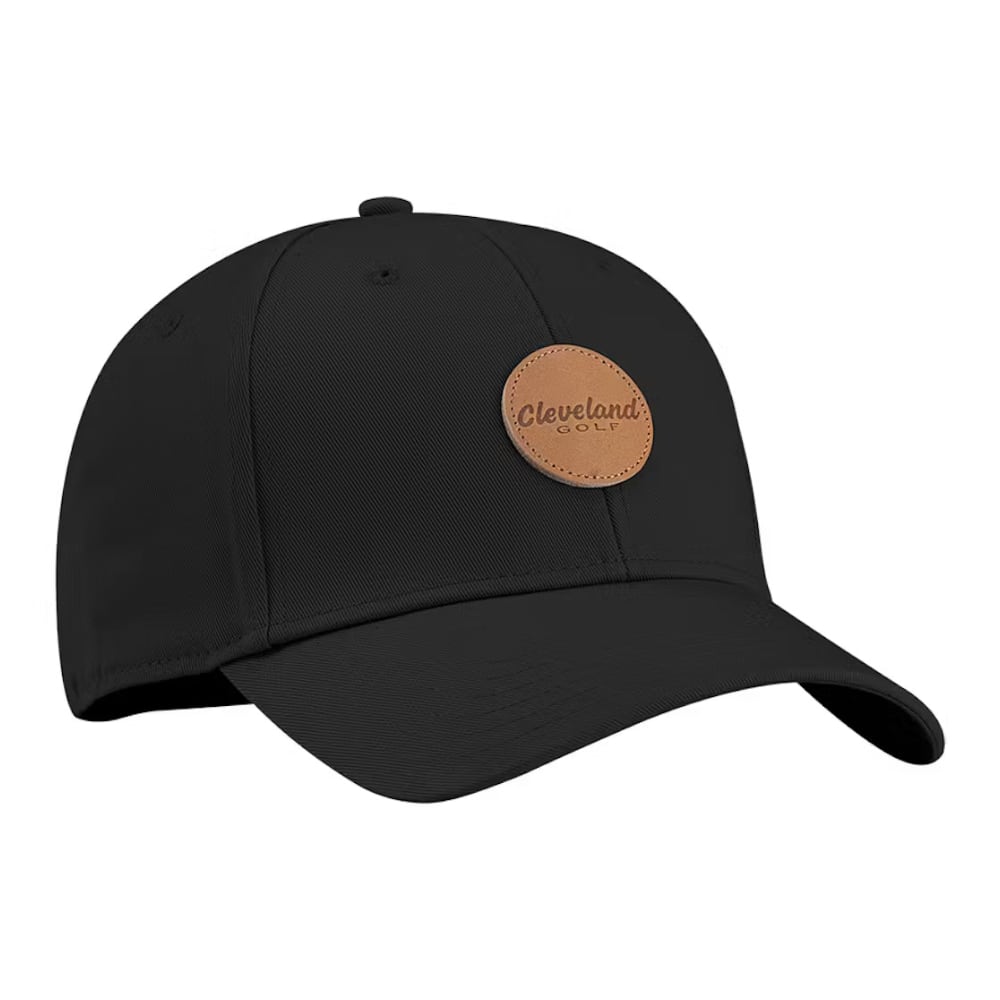 Cleveland Men's Golf Leather Patch Hat Snapback Cap