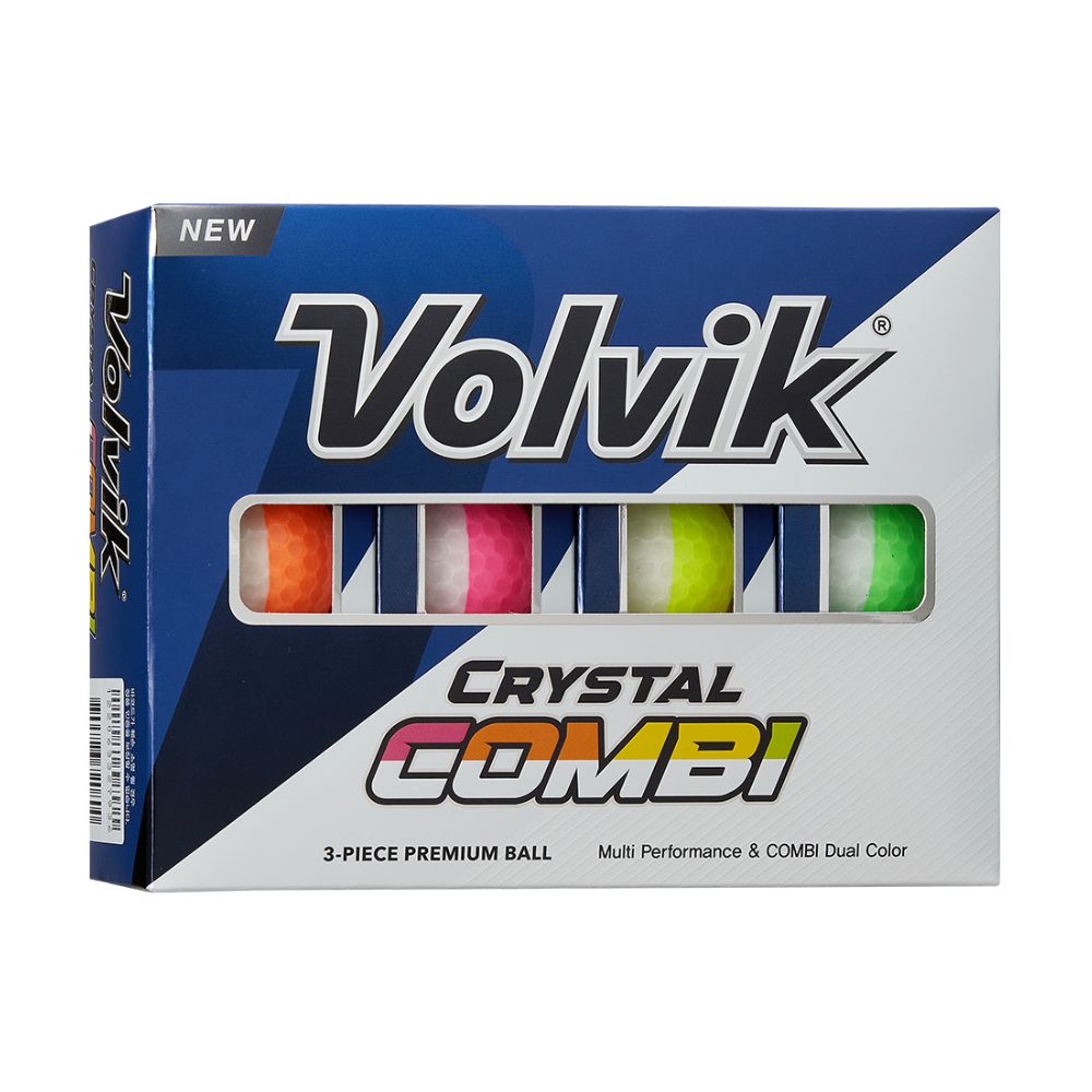 Volvik 2024 Crystal Combi Golf Balls Assorted Colors - 1 Dozen