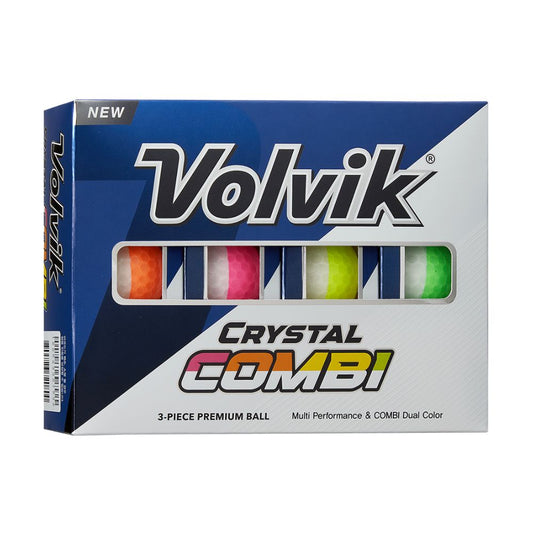 Volvik 2024 Crystal Combi Golf Balls Assorted Colors - 1 Dozen