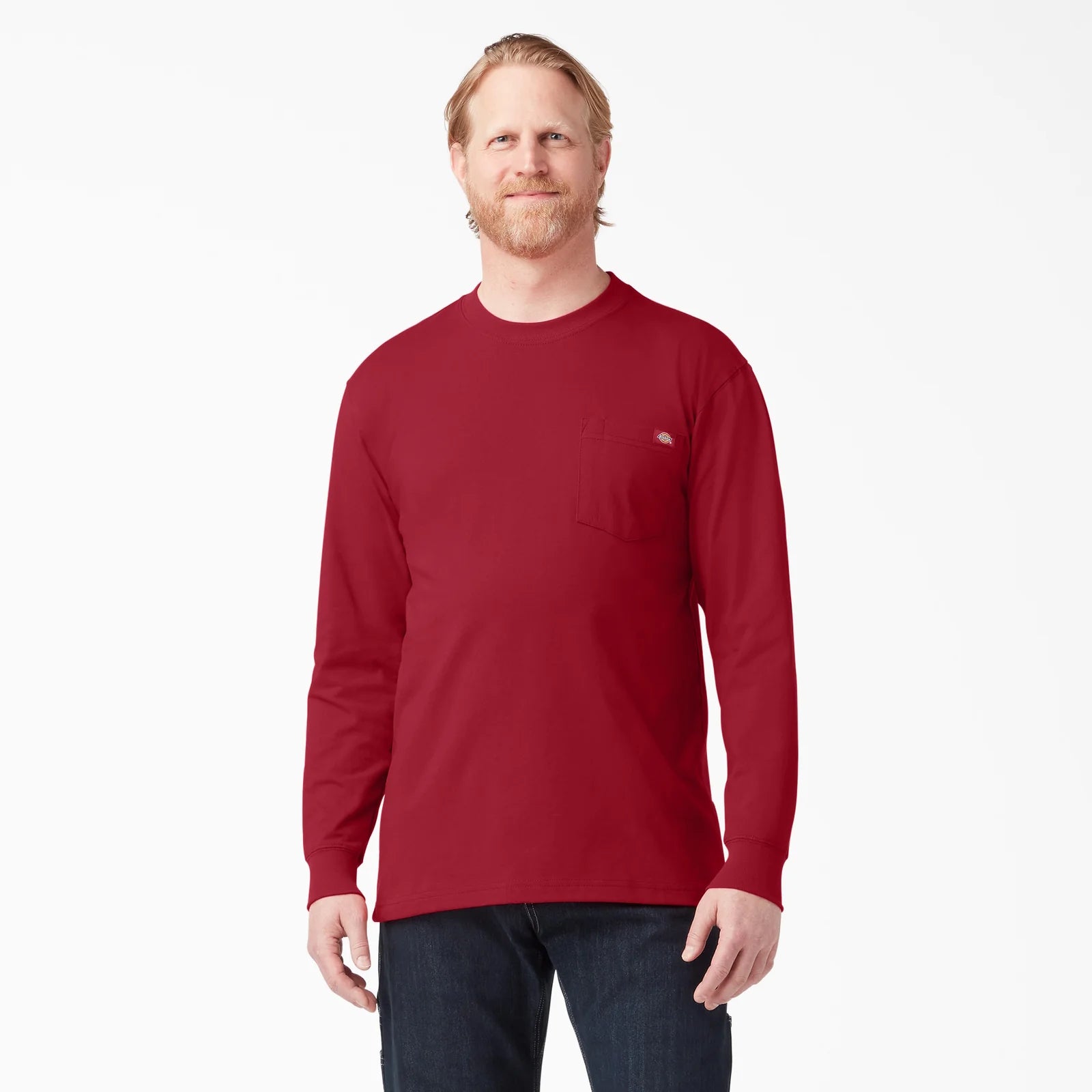 Dickies Men's Heavyweight Long Sleeve Pocket Tee Relaxed T-Shirt