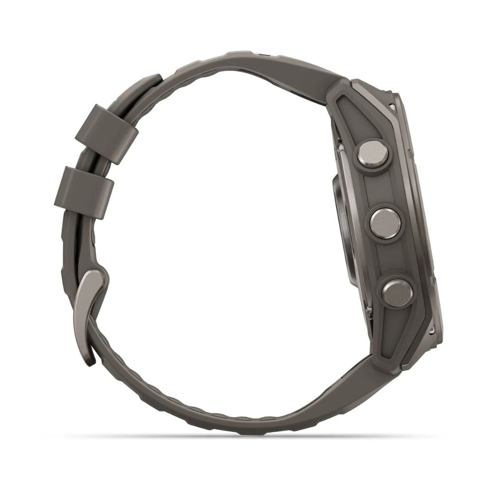 Garmin Fenix 9 GPS Watch 47mm Titanium with Pebble Gray Silicone Band