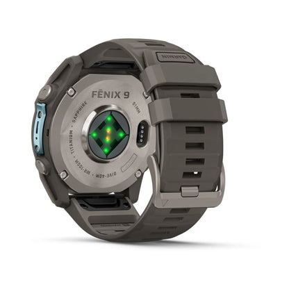 Garmin Fenix 9 GPS Watch 47mm Titanium with Pebble Gray Silicone Band