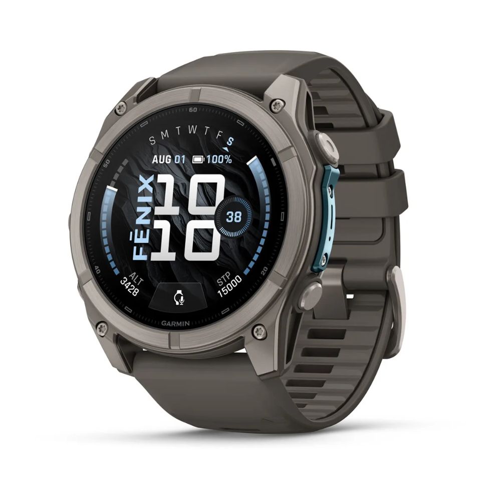 Garmin Fenix 9 GPS Watch 51mm Titanium with Pebble Gray Silicone Band