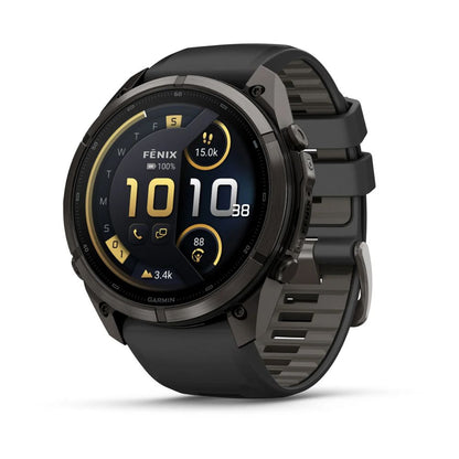 Garmin Fenix 9 Pro inReach 51 mm Carbon Gray DLC Titanium with Black/Pebble Gray Silicone Band