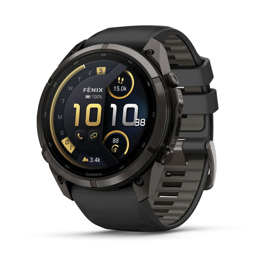 Garmin Fenix 9 Pro inReach 51 mm Carbon Gray DLC Titanium with Black/Pebble Gray Silicone Band