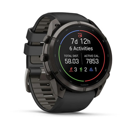 Garmin Fenix 9 Pro inReach 51 mm Carbon Gray DLC Titanium with Black/Pebble Gray Silicone Band
