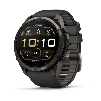 Garmin Fenix 9 Pro 51 mm Carbon Gray DLC Titanium with Black/Pebble Gray Silicone Band