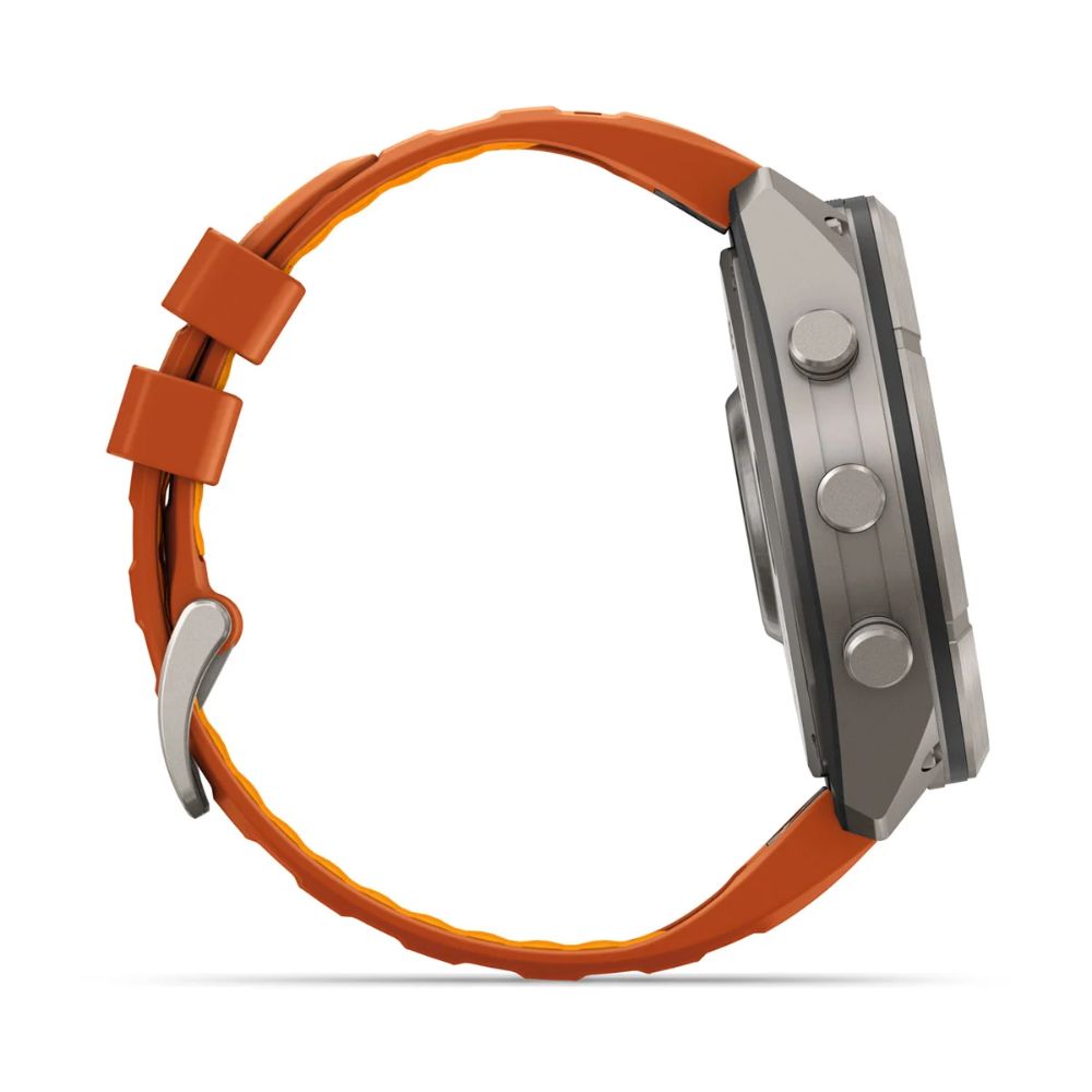 Garmin Fenix 9 Pro 47 mm Titanium with Autumn Orange/Spark Orange Silicone Band