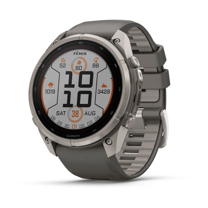 Garmin Fenix 9 Pro Solar 51 mm Titanium with Pebble Gray/Silver Gray Silicone Band