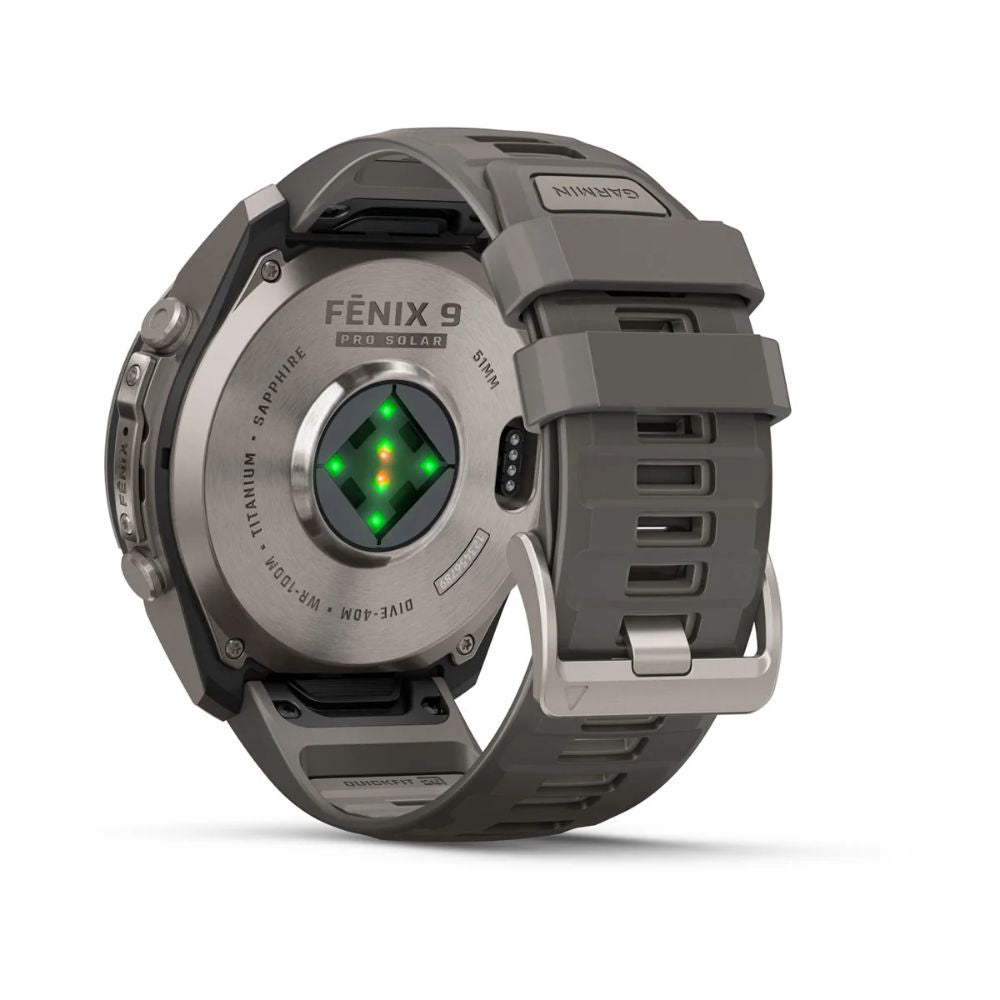 Garmin Fenix 9 Pro Solar 51 mm Titanium with Pebble Gray/Silver Gray Silicone Band