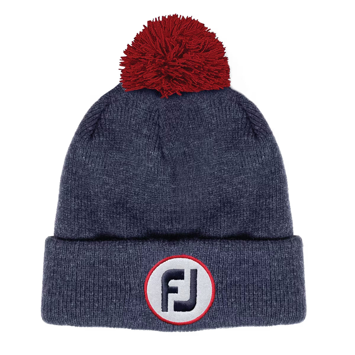 Footjoy FJ Pom Pom Solid Knit Hat Winter Beanie