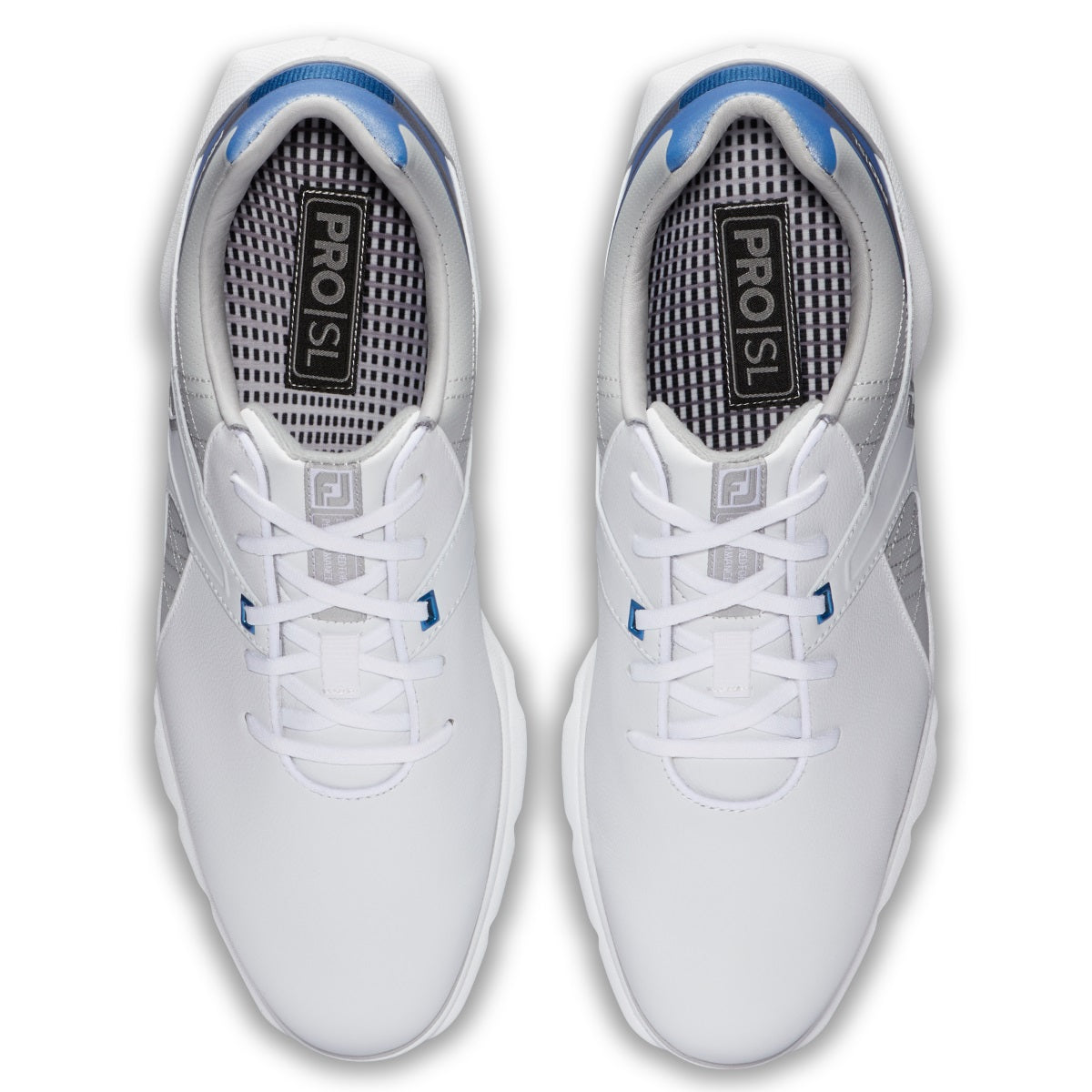 FootJoy Pro SL Men's White/Blue/Grey Golf Shoes - Previous Season Styl ...