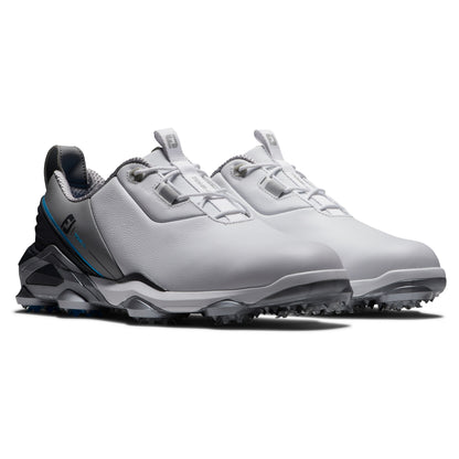 FootJoy Tour Alpha Mens Golf Shoes White/Gray/Blue 55506 (Previous Season Style)