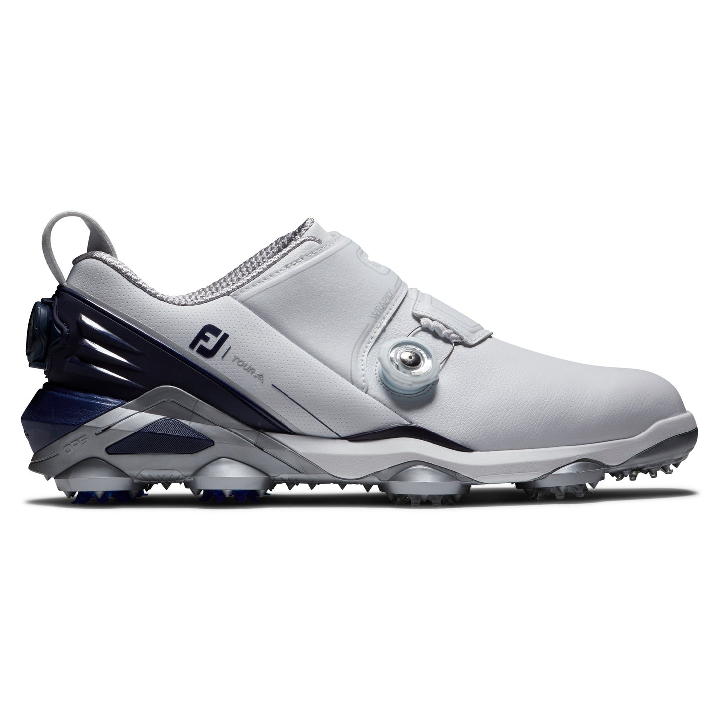 FootJoy Tour Alpha Dual BOA Mens Golf Shoes White/Grey/Navy 55508 (Previous Season Style)