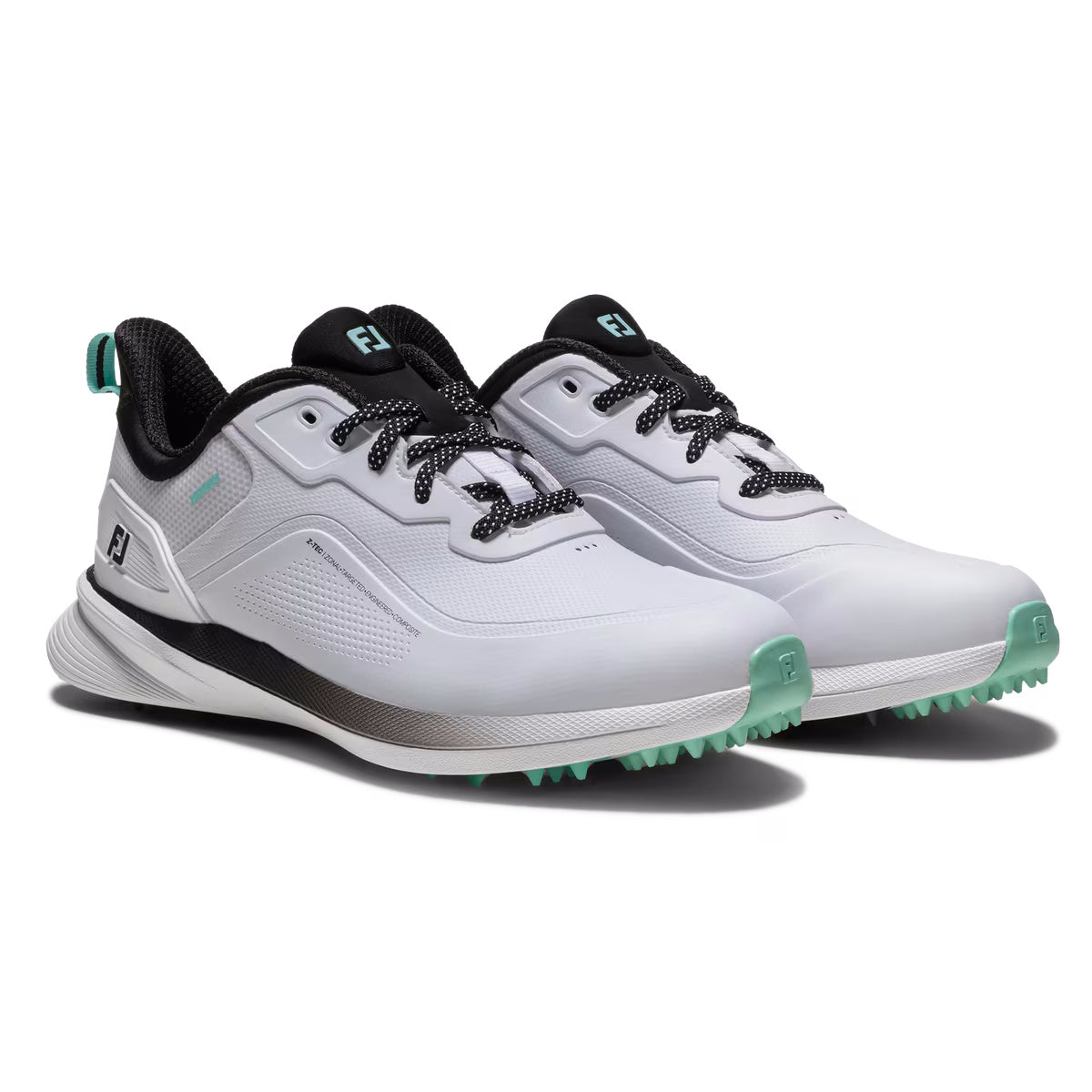 FootJoy Mens Pro/SL Spikeless Golf Shoes - 56950 White/Sea Glass/Black