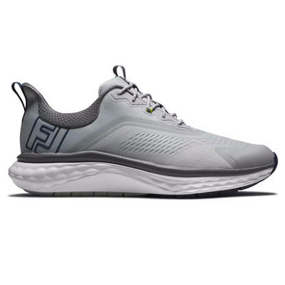 FootJoy Men's Quantum Spikeless Golf Shoe - 56991 Grey/White/Blue (Previous Season Style)