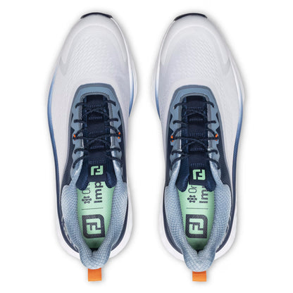 FootJoy Men's Quantum Golf Shoes - 56994 White/Peacoat/Aqua Marine