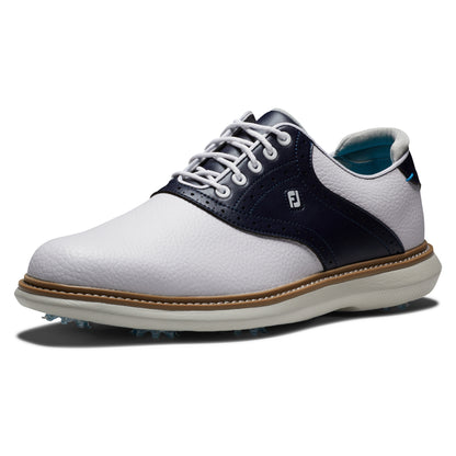 FootJoy Traditions Men's Golf Shoes 57899 - White/Navy (Previous Season Style)