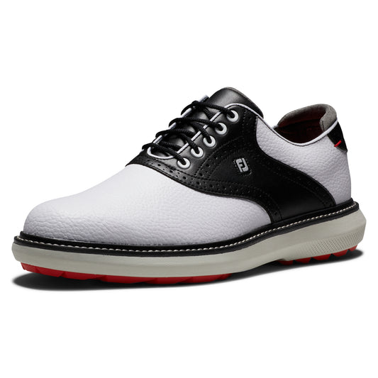 FootJoy Traditions Spikeless Men's Golf Shoes 57924 - White/Black