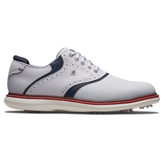 FootJoy Men's Traditions Golf Shoe - 57958 - White/Navy/Red