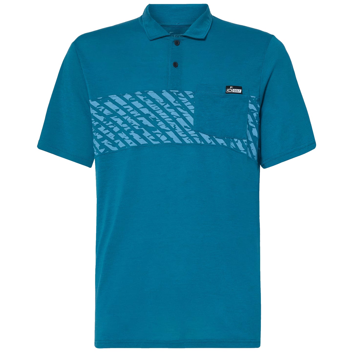 Oakley Men's Sand Stripe Pocket Polo Golf Shirt