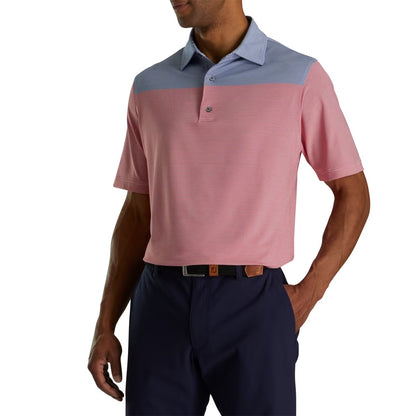 Footjoy Lisle End-on-End Block Self Collar Polo 2023