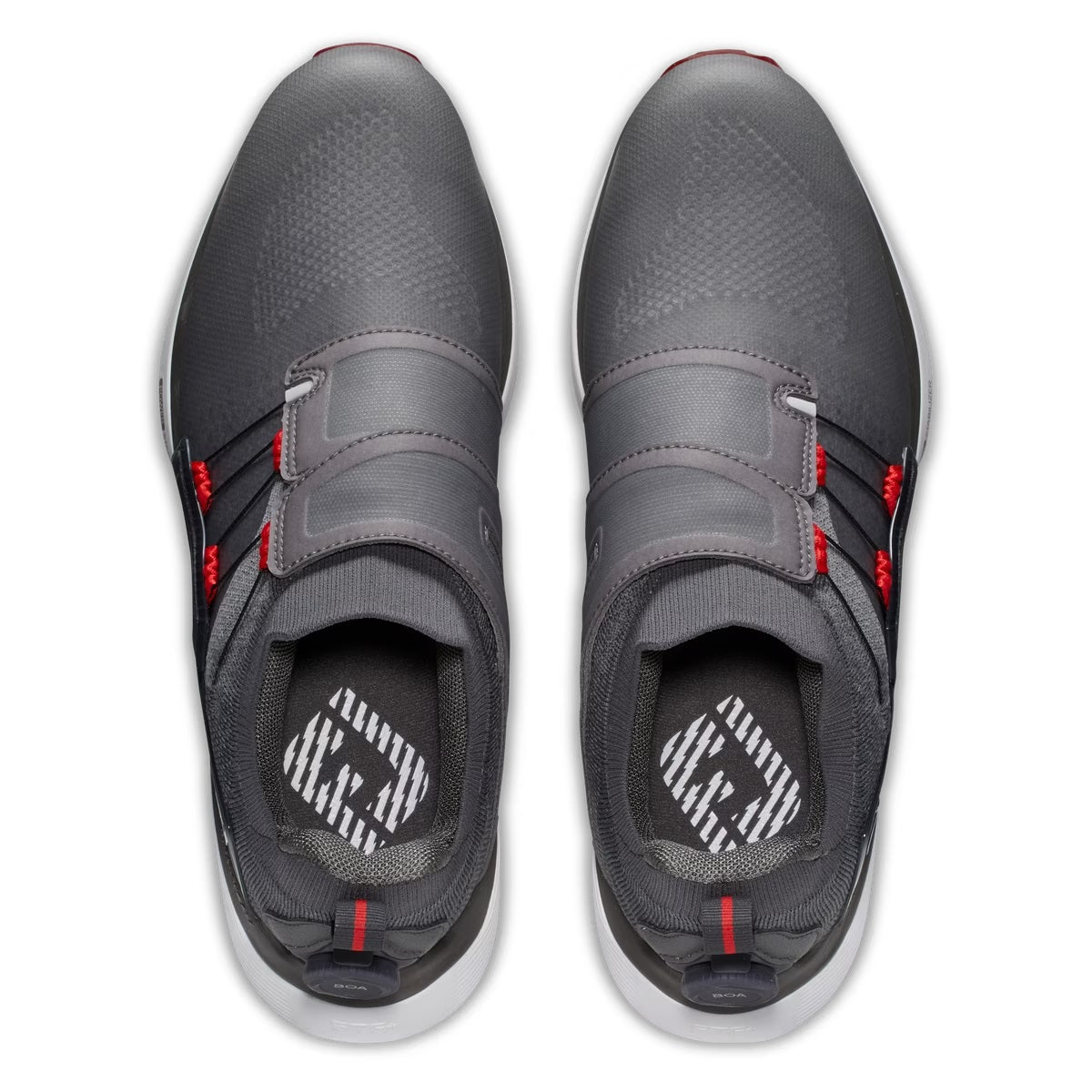FootJoy HyperFlex BOA Golf Shoes - Charcoal/Red | Direct Now -
