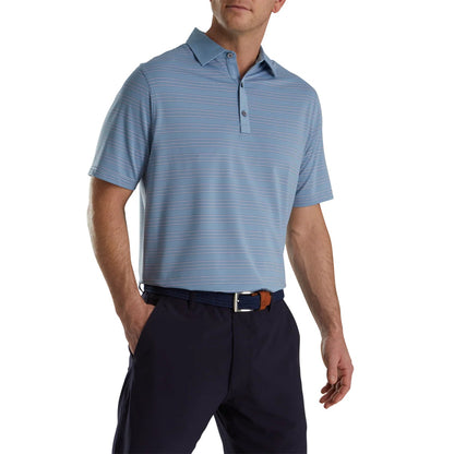 FootJoy Trio Stripe Lisle Self Collar Golf Polo (Previous Season Style)
