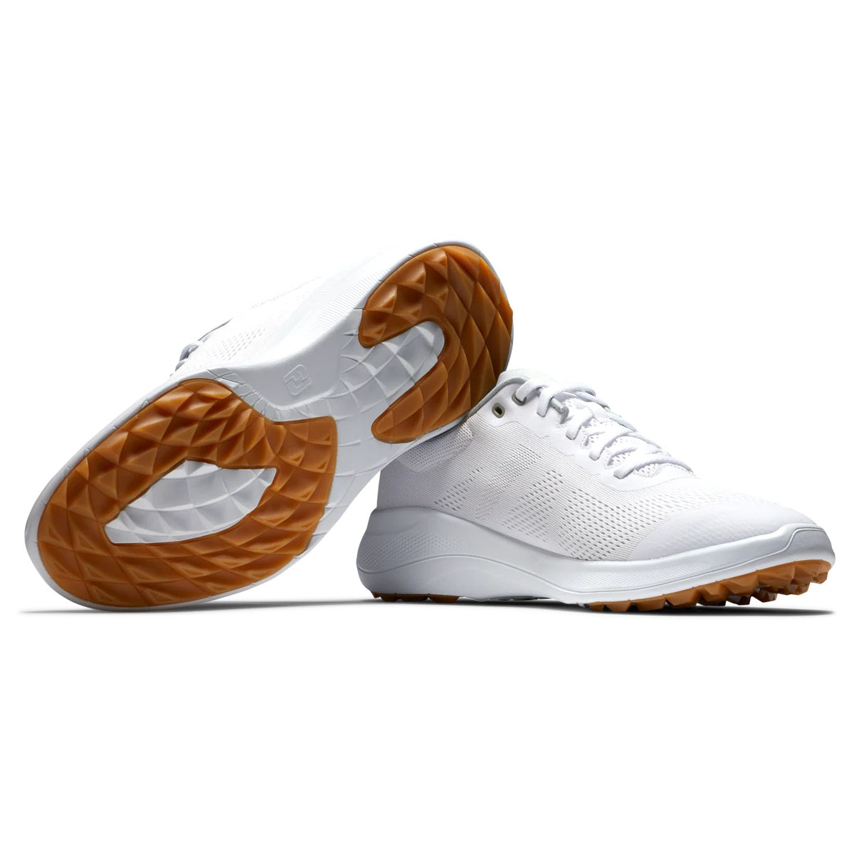 FootJoy Flex Golf Shoes White/Tan 56139 (Previous Season Style)