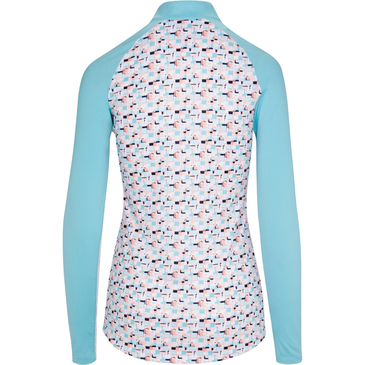 Greg Norman Women's Solar XP Prism Print 1/4 Zip Stretch Mock