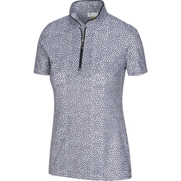 GREG NORMAN WOMEN'S ML75 UMBRELLA PRINT ZIP POLO
