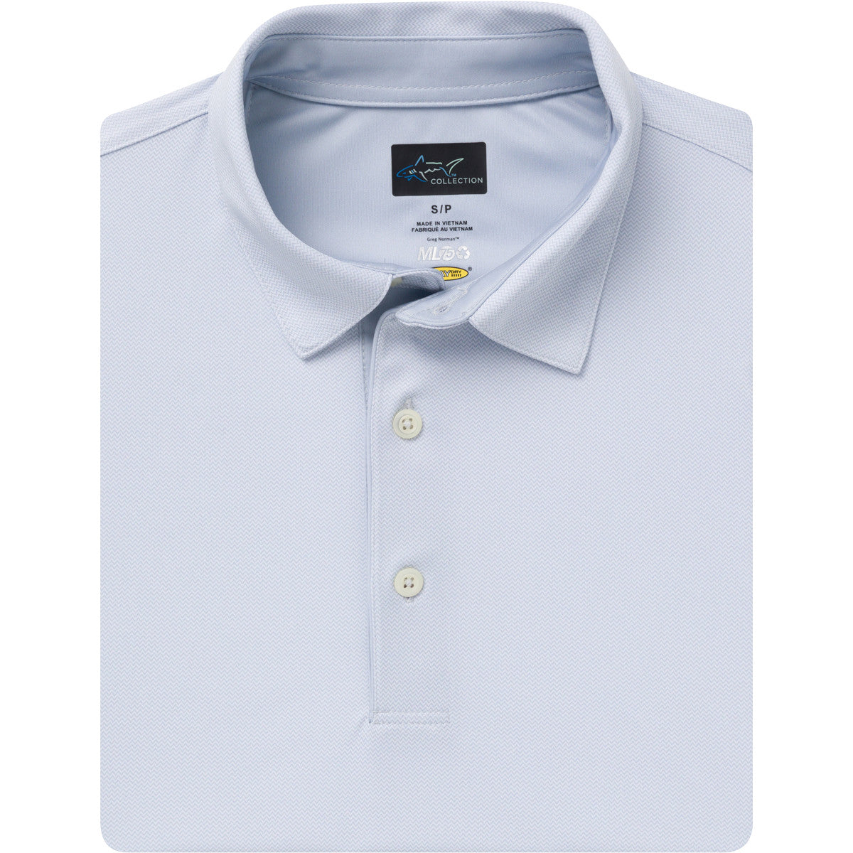 Greg Norman Men's ML75 Microlux Chevron Golf Polo
