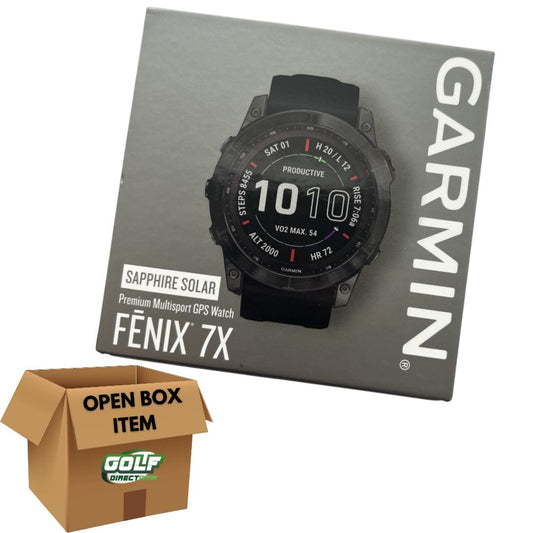 Garmin fenix 7X GPS Watch Sapphire Solar Edition Carbon Gray DLC Titanium w/Black Band (Open Box)