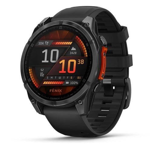 Garmin fenix 8 GPS Watch 47 mm Slate Gray with Black Silicone Band