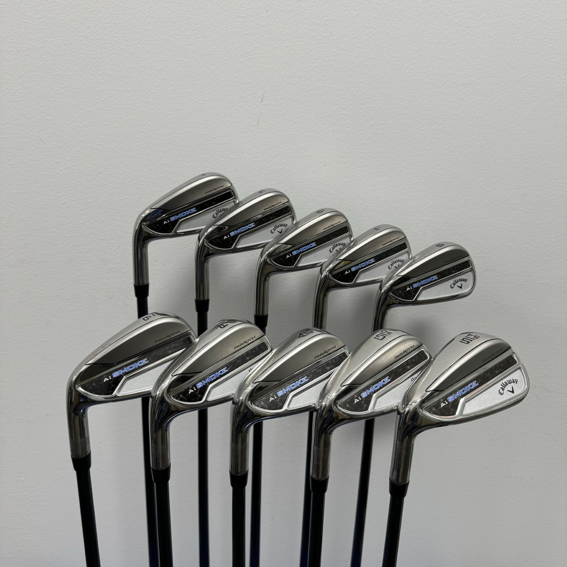 Callaway Paradym AI Smoke Iron Set 4-PW, GW, AW, SW Graphite Senior LH - MINT