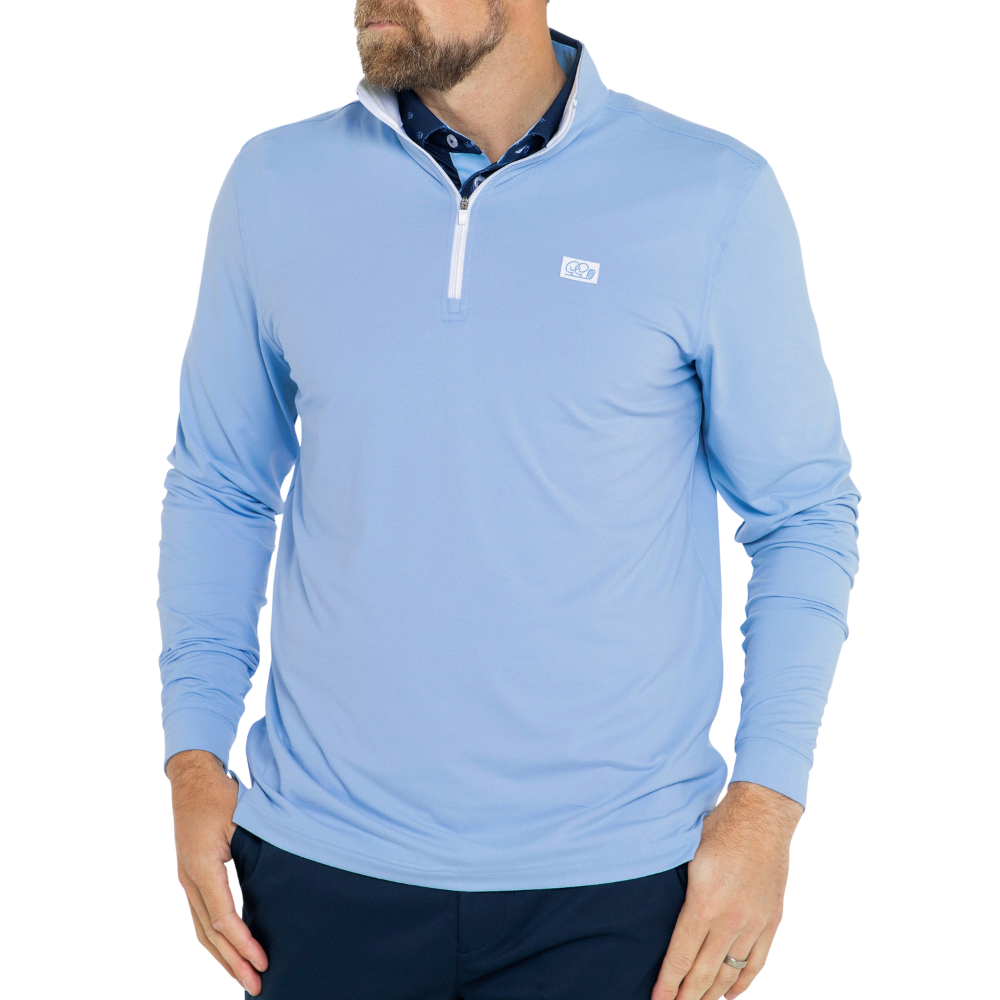 Good Good Men's Birdie Blue Quarter Zip