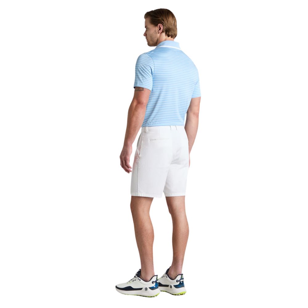 G/Fore Men's Perforated Stripe Jersey Golf Polo Shirt