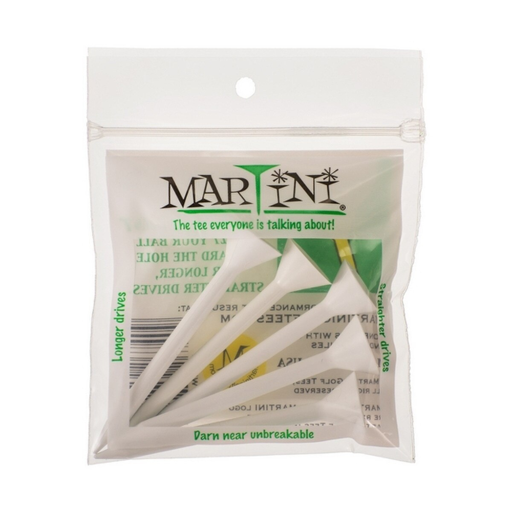 Martini Step Up White 3 1/4" Golf Tees - Pack of 5