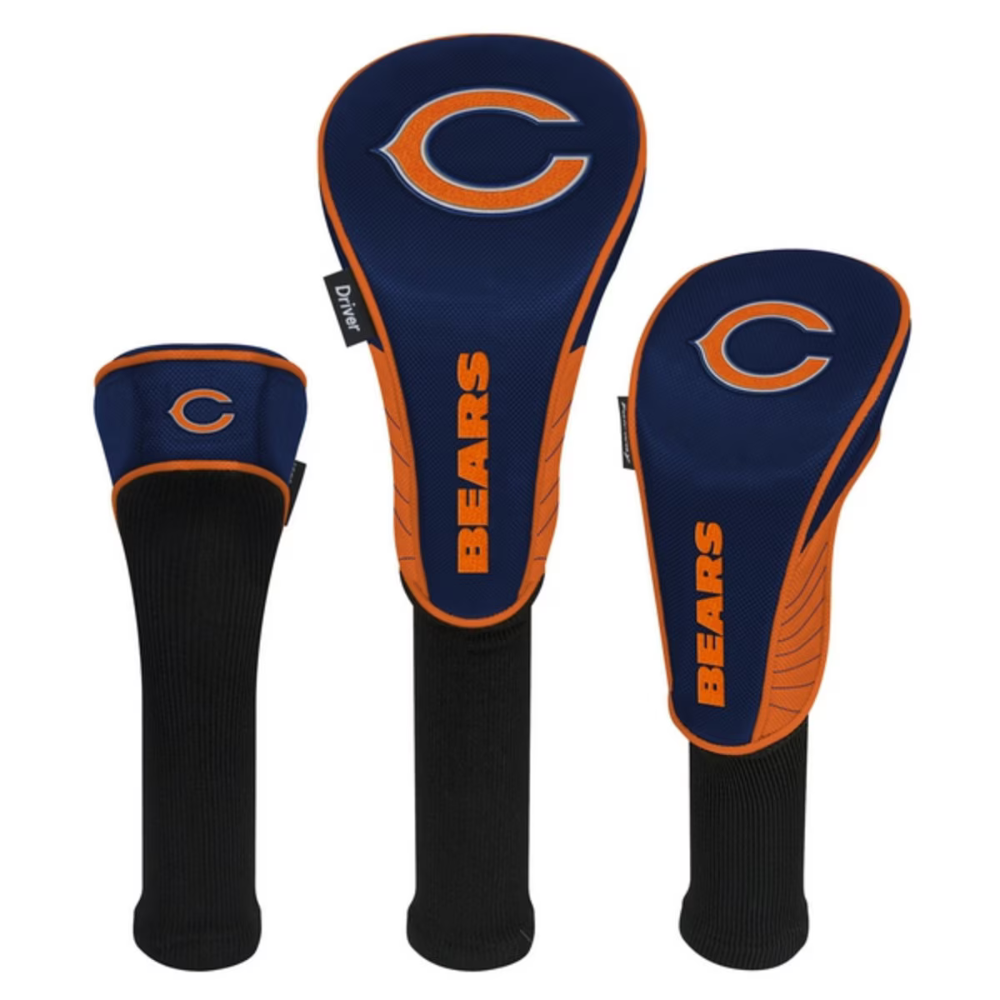 Chicago Bears 3-Headcover Set (Driver, Fairway, Hybrid)