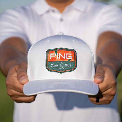 Ping Heritage Limited Edition Snapback Hat White 2024