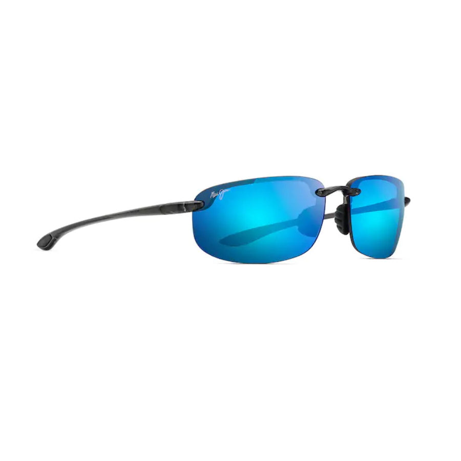 Maui Jim Hookipa Polarized Sunglasses Smoke Grey Frame Blue Hawaii Lens