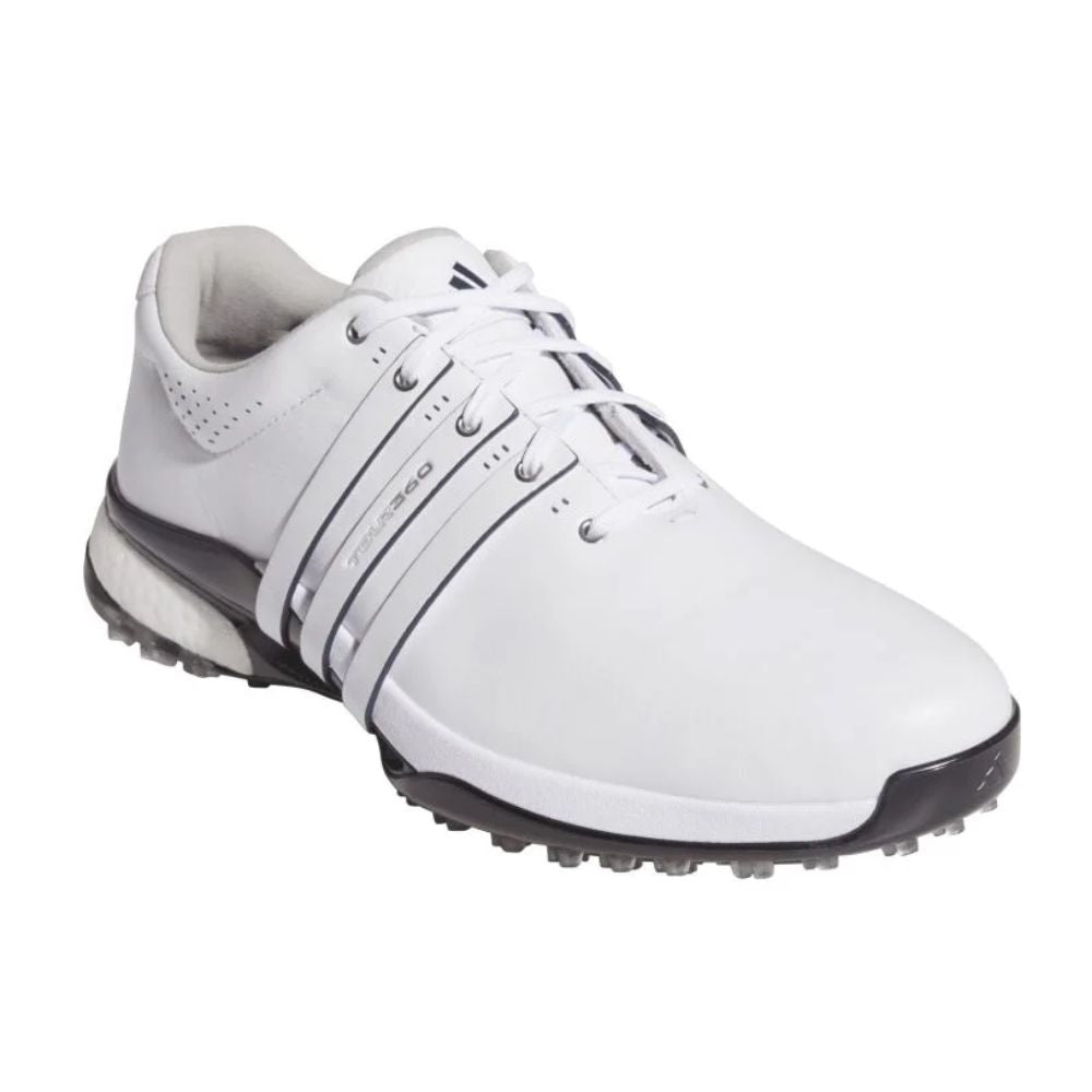 Adidas Men's Tour360 25 Spikeless Golf Shoes - White/Navy/Lucid Red