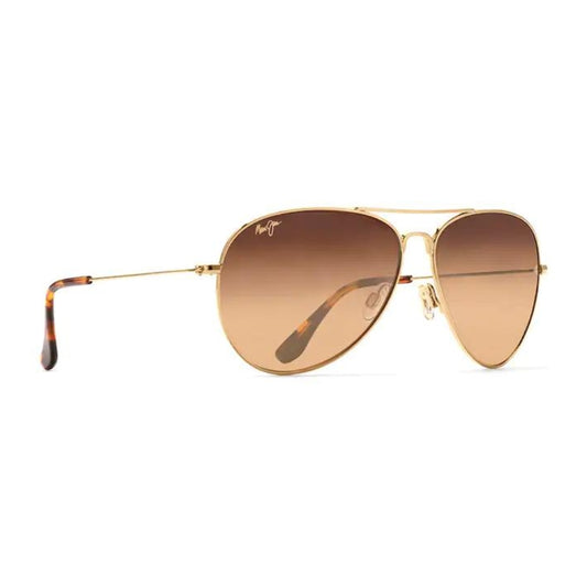 Maui Jim Mavericks Polarized Sunglasses Gold Frame HCL Bronze Lens