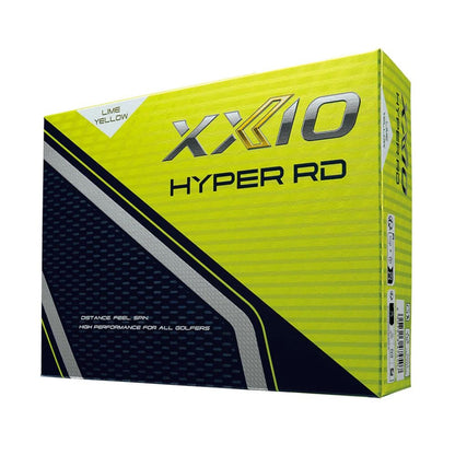 XXIO Hyper Rd Golf Balls Premium Lime Yellow - 1 Dozen