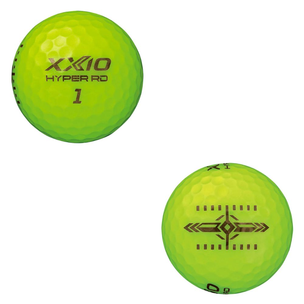 XXIO Hyper Rd Golf Balls Premium Lime Yellow - 1 Dozen
