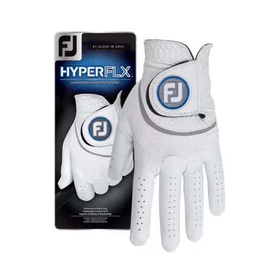 FootJoy Mens HyperFLX Golf Glove - White (On-Sale)